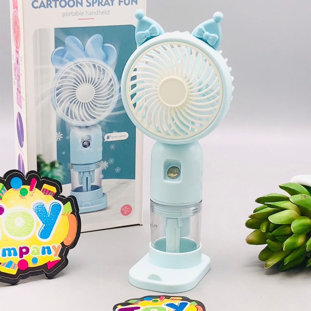 Rechargeable Cartoon Mini Cooling Fan With Mist