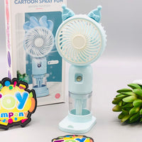 Rechargeable Cartoon Mini Cooling Fan With Mist