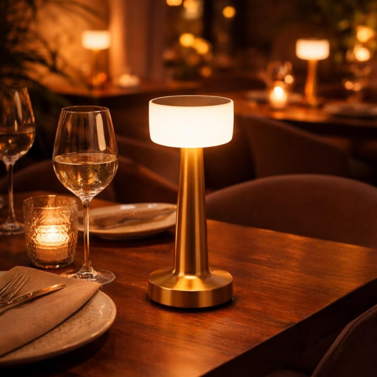 Rechargeable & Touchable Contemporary Metal LED Table Lamp