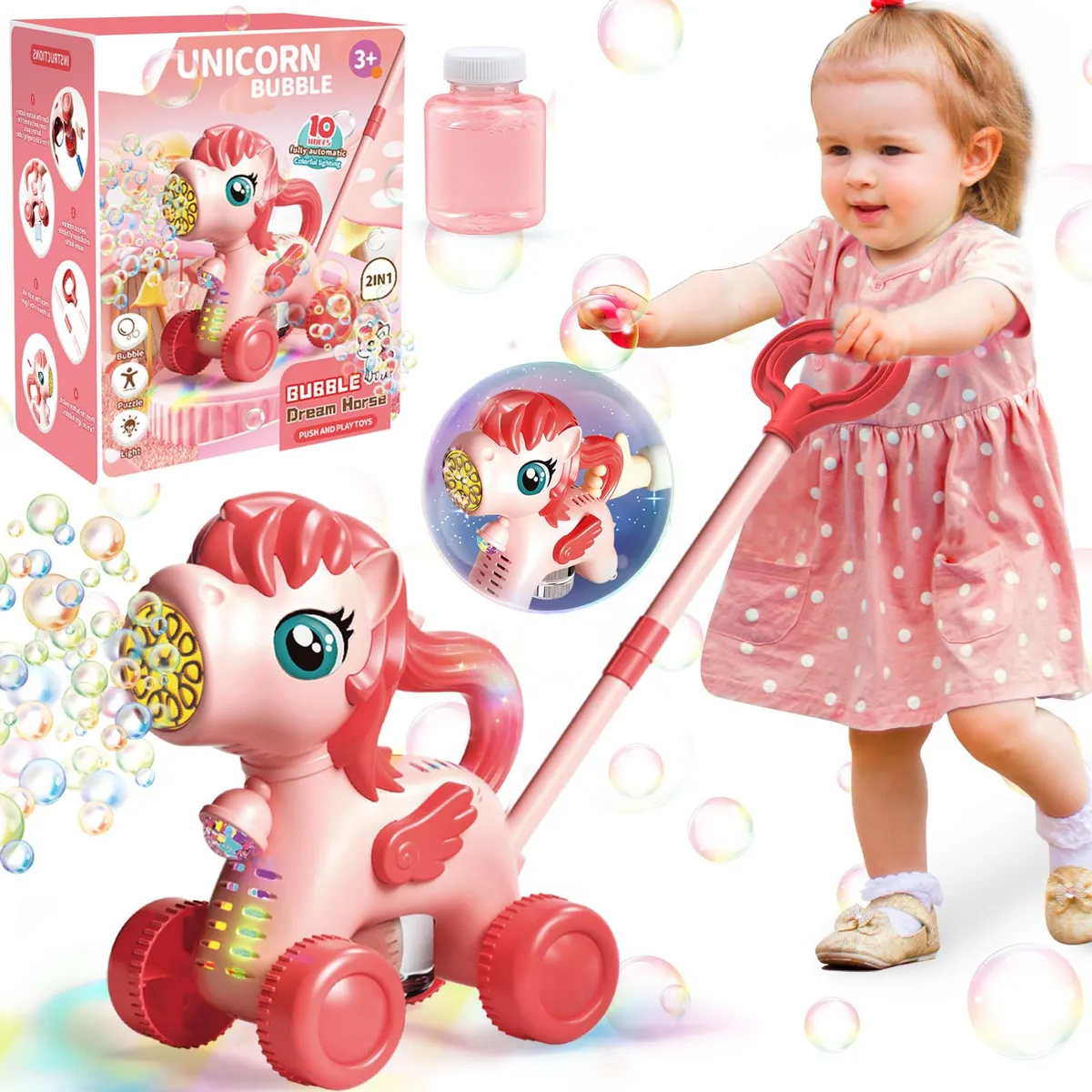 Rechargeable Cute Unicorn Bubble Machine