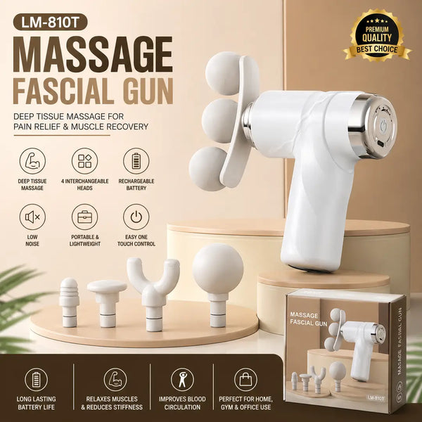Rechargeable Facial Massage Gun With 5 Heads