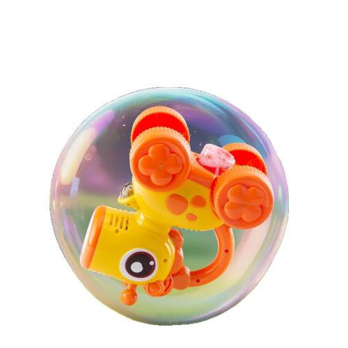 Rechargeable Giraffe Pull Along Colorful Bubble Machine