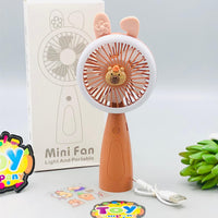 Rechargeable Handheld Cooling Fan With Light