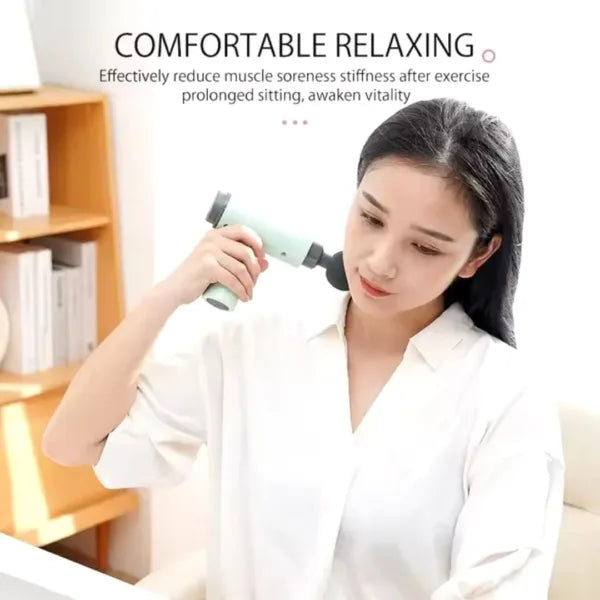 Rechargeable 4 Massage Heads Gun