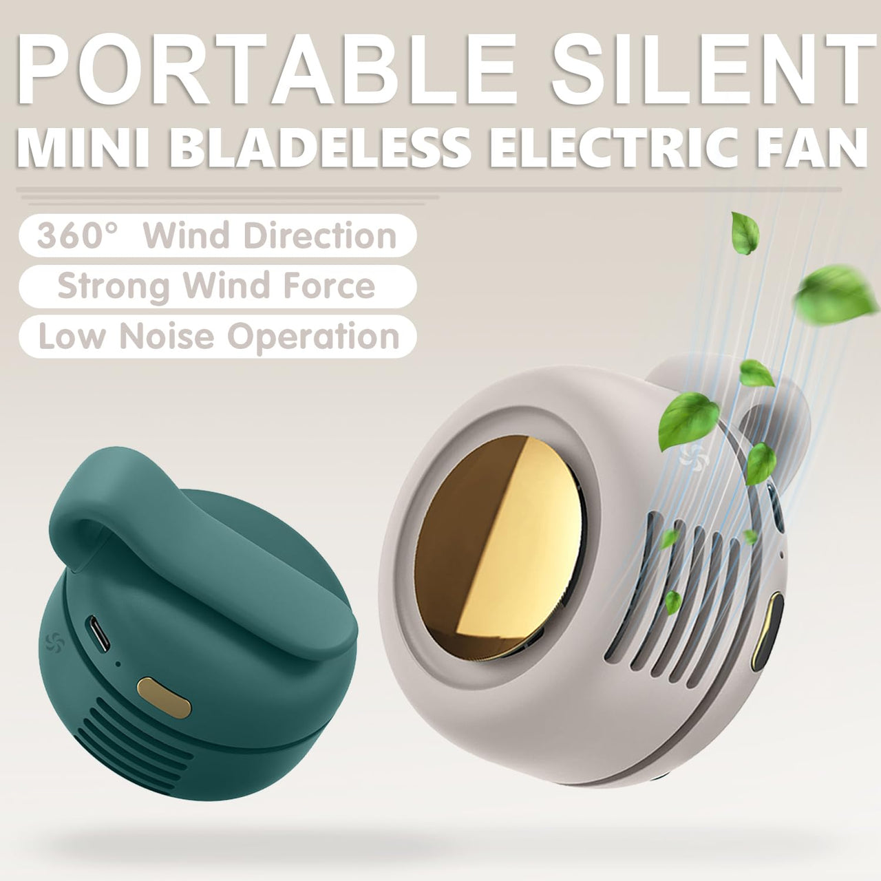Rechargeable Mini Whirlwind Bladeless Fan