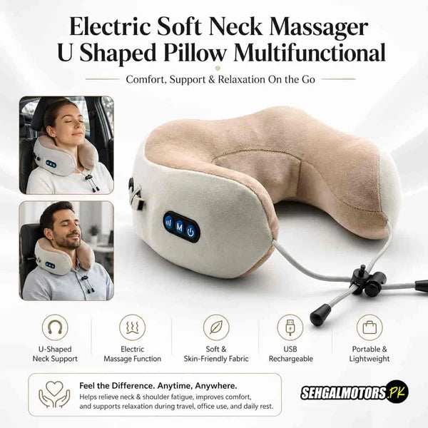 Cordless & Rechargeable Neck Massage Soft Pillow
