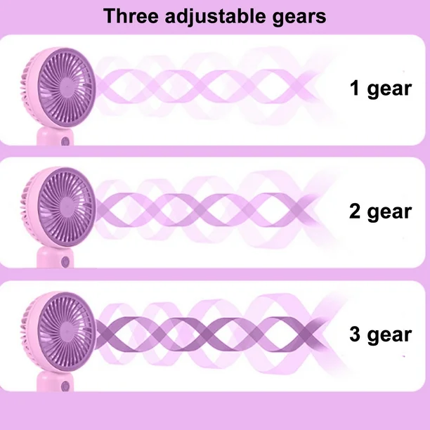 Rechargeable Mini Three Speed Cute Handheld Fan