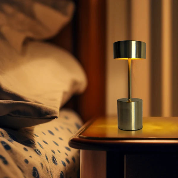 Rechargeable & Touchable Dumbbell Metal LED Table Lamp