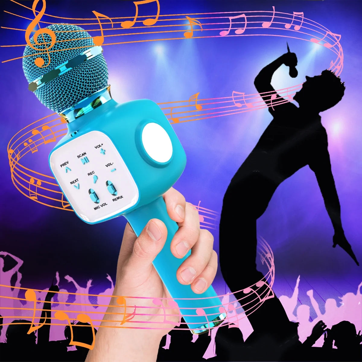 Rechargeable Wireless Bluetooth Karaoke Microphone