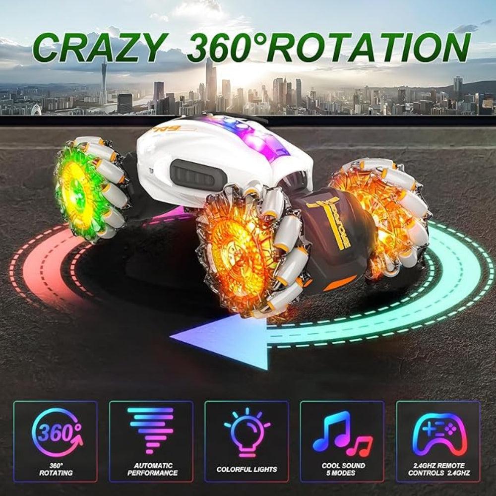 Remote & Gesture Control Dual Form Spray Stunt Twist Car