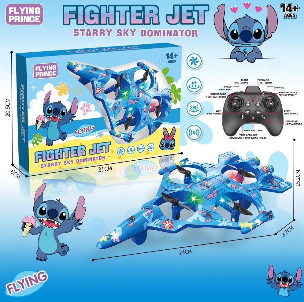 Remote Control ABS Stitch Flying Fighter Jet