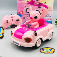 Remote Control Cute Anqi Car With Light & Music - Pink