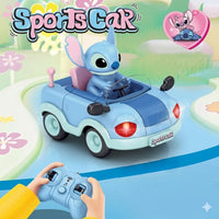Remote Control Cute Stitch Car With Light & Music - Blue