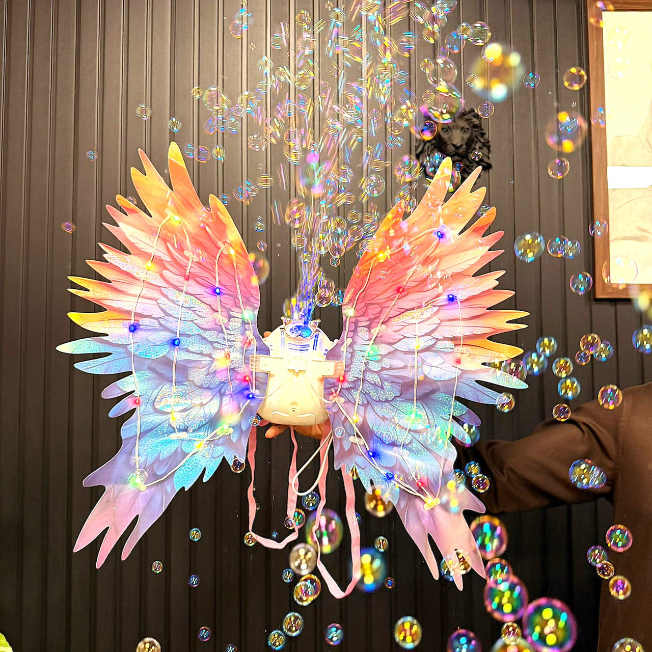 Remote Control Dream Fairy Wings With Colorful Bubbles