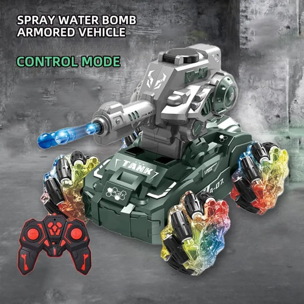 Remote Control Gel Blaster Shooting Tank With Smoke