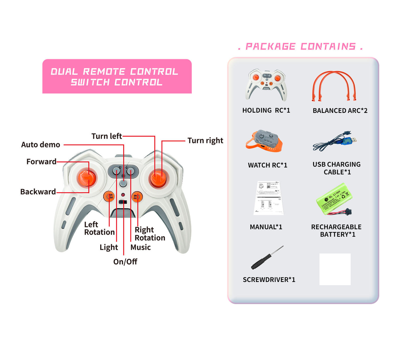 2.4GHz Remote & Gesture Control Tumbling Stunt Car