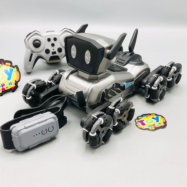 Remote & Watch Control Stunt Spray Robot Dog - Without Box