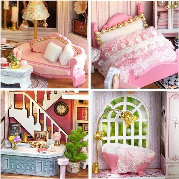 DIY Miniature Romantic Castle With LED Lights