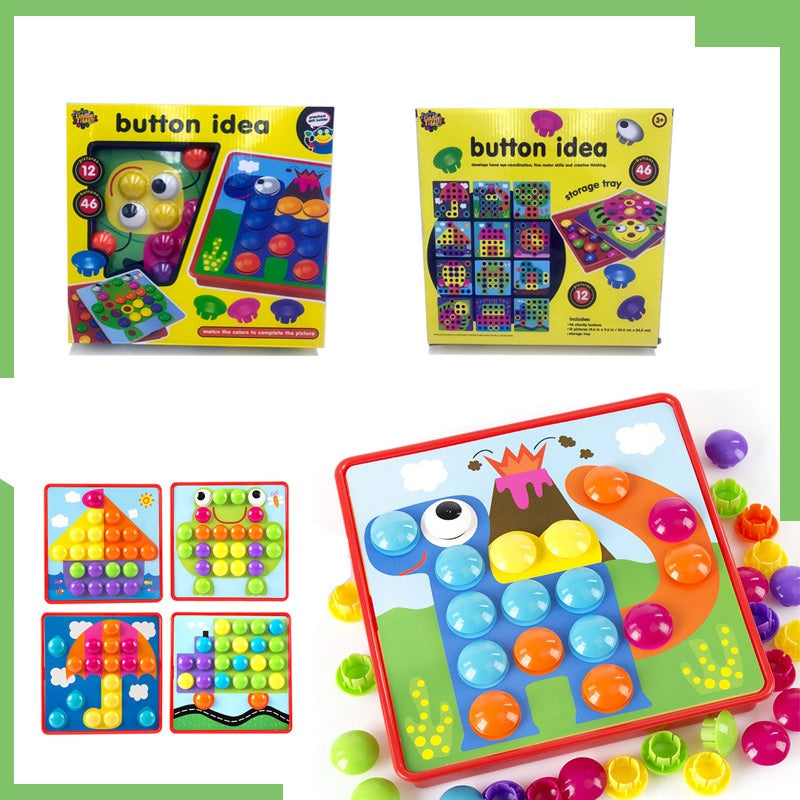 3D Puzzle Buttons Educational Toy