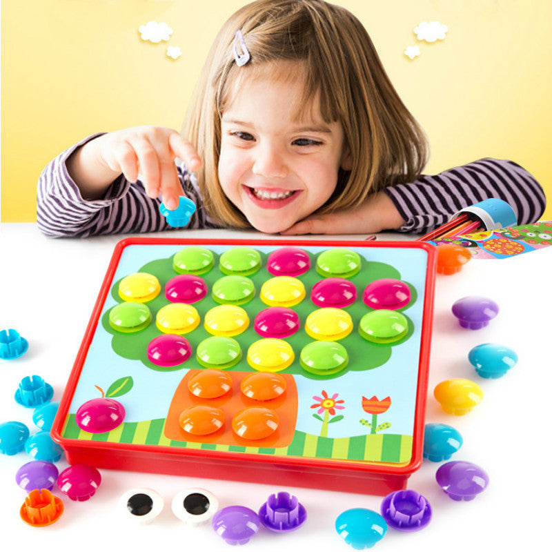 3D Puzzle Buttons Educational Toy