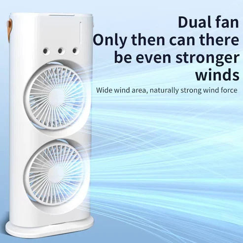Rechargeable RC Dual Spray Fan With Lights