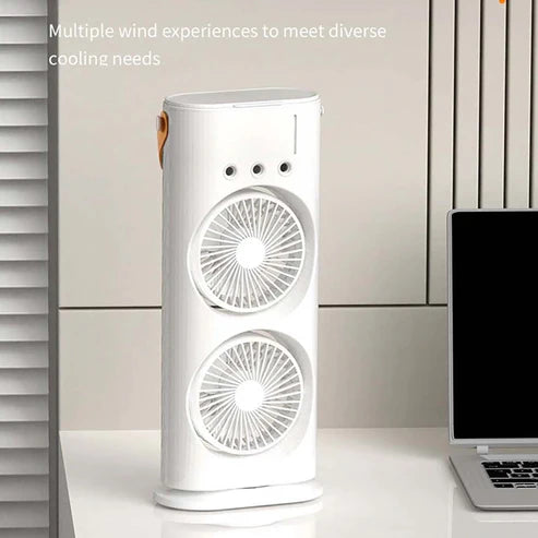 Rechargeable RC Dual Spray Fan With Lights