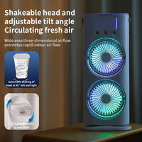Rechargeable RC Dual Spray Fan With Lights