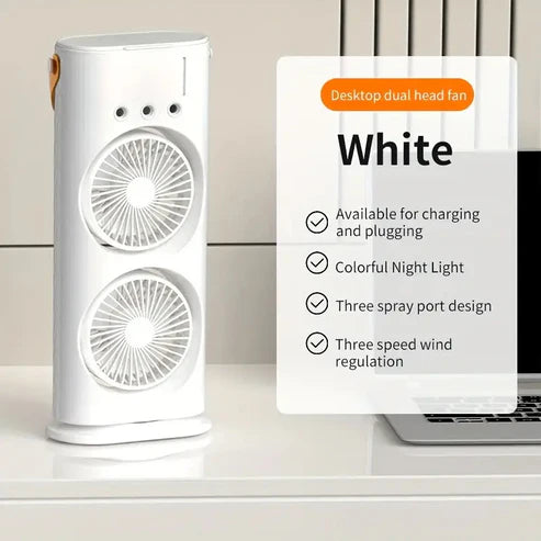 Rechargeable RC Dual Spray Fan With Lights