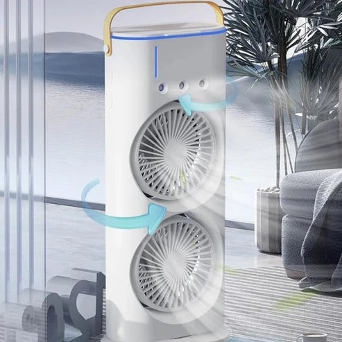 Rechargeable RC Dual Spray Fan With Lights