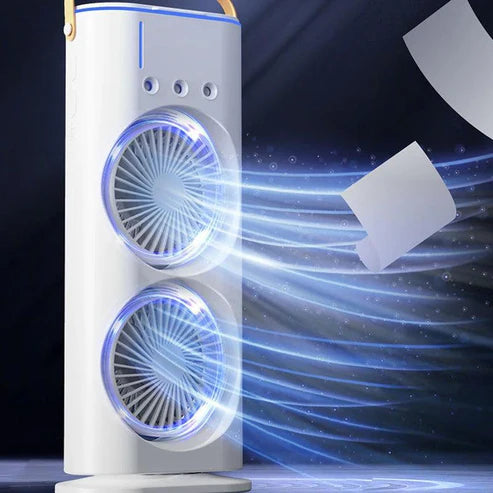 Rechargeable RC Dual Spray Fan With Lights