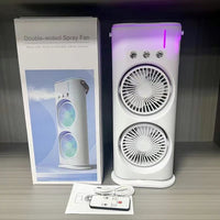 Rechargeable RC Dual Spray Fan With Lights
