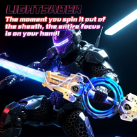 Dual-Head Rotating Sword With Light & Sound