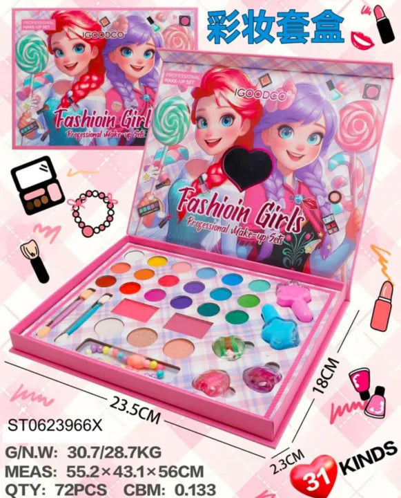 31Pcs Realistic Fashion Girls Makeup Kit