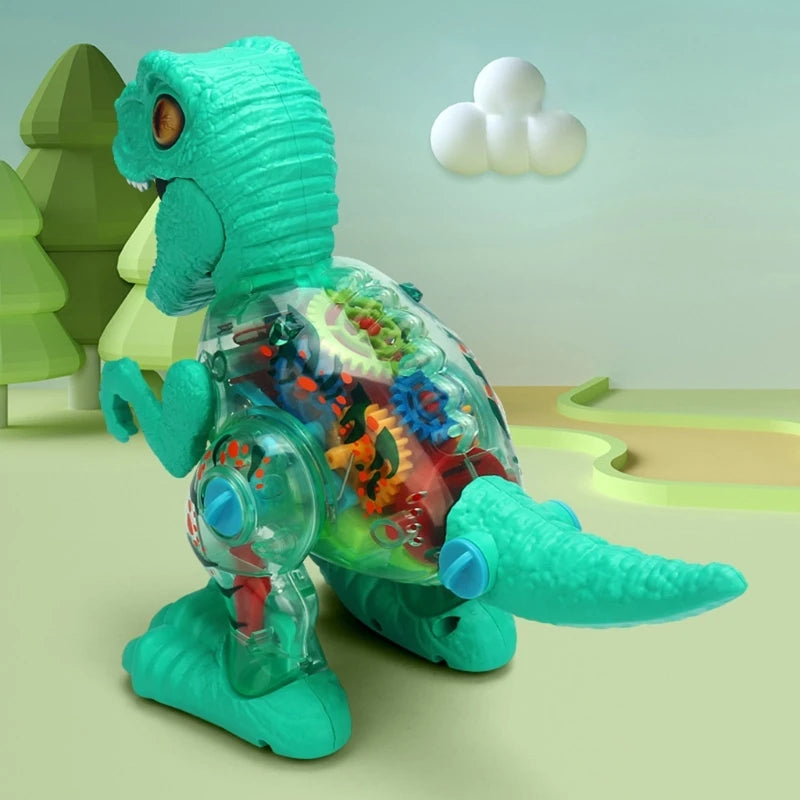 Mist Spraying Transparent Gear Dinosaur