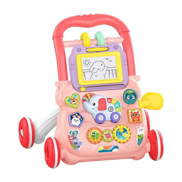 Huanger Baby Musical Walker With Dazzling Lights -  Pink