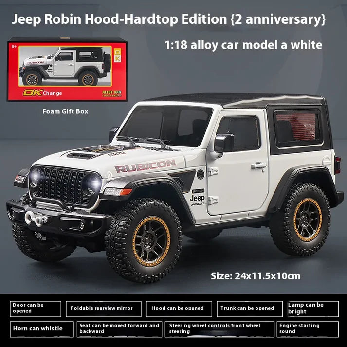 1:18 Diecast Rubicon Wrangler Jeep Model