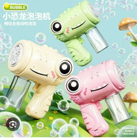 10 Holes Dinosaur Colorful Bubble Gun