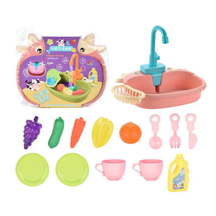 Battery Operated Little Cow Dish Washer