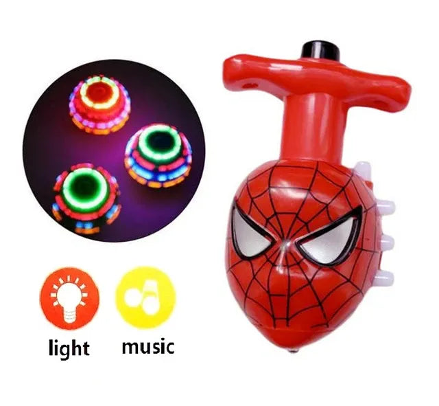 Spider-man Flashing Spinning Top With Light & Music