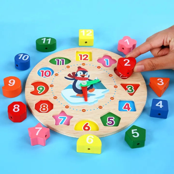 Wooden Montessori Learning Digital Clock