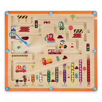 Wooden Magnetic Color Sorting Counter Board