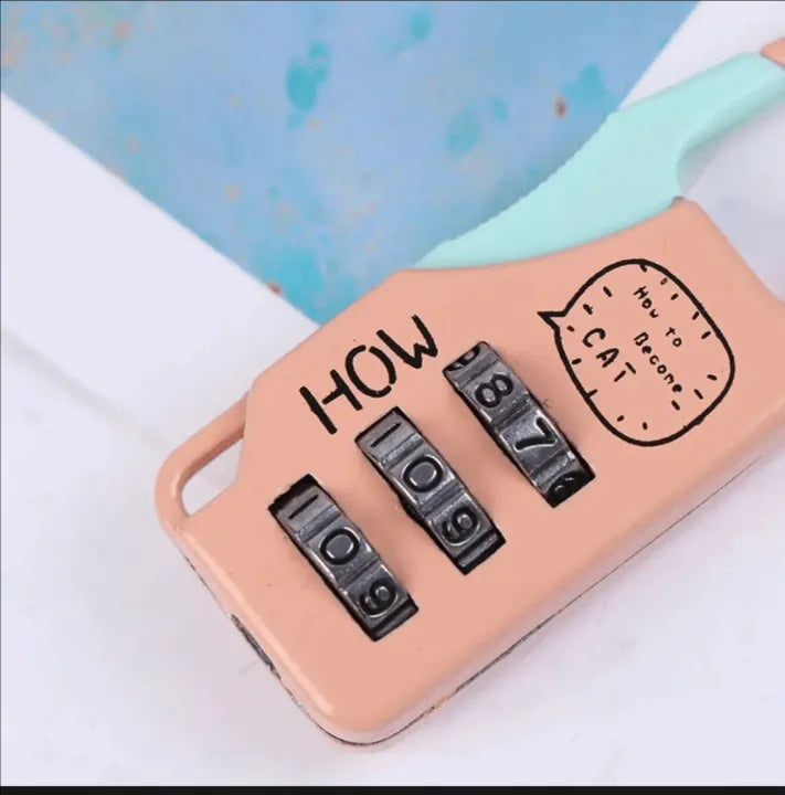 1Pc Mini 3 Digit Secret Password Lock - Assortment