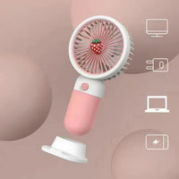 Rechargeable Handheld Fruit / Flower Decoration Fan - Assortment