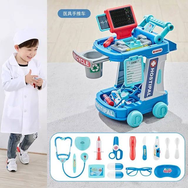 Kids Hospital Medical Trolley Tools Set