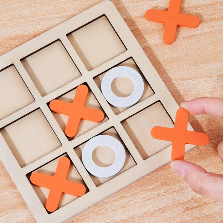 7* Inches Wooden Tic Tac Toe Game Board
