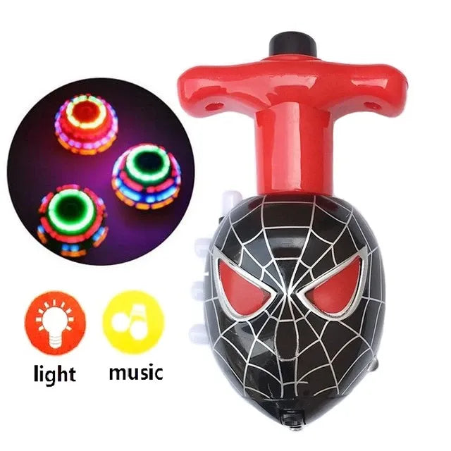 Spider-man Flashing Spinning Top With Light & Music