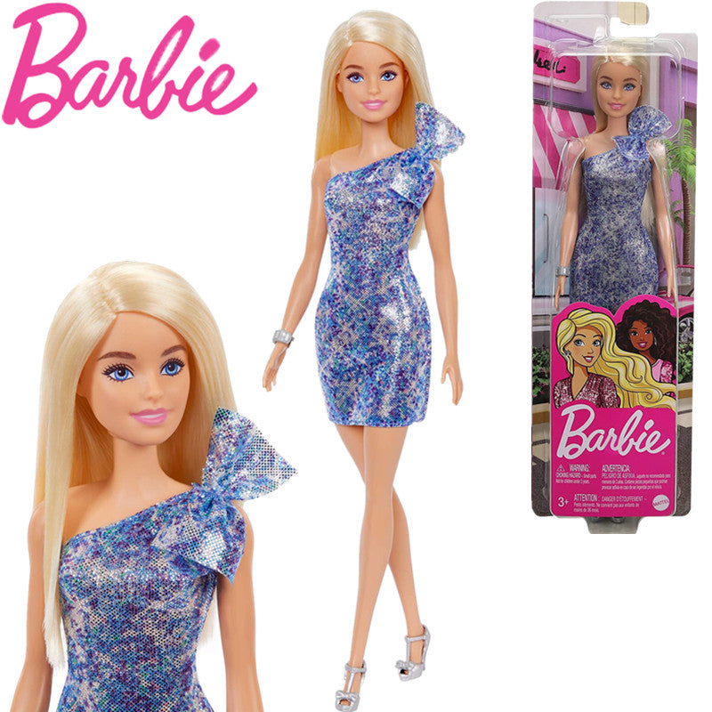 MATTEL Barbie Doll with Fashionistas Pop Glitz Dress