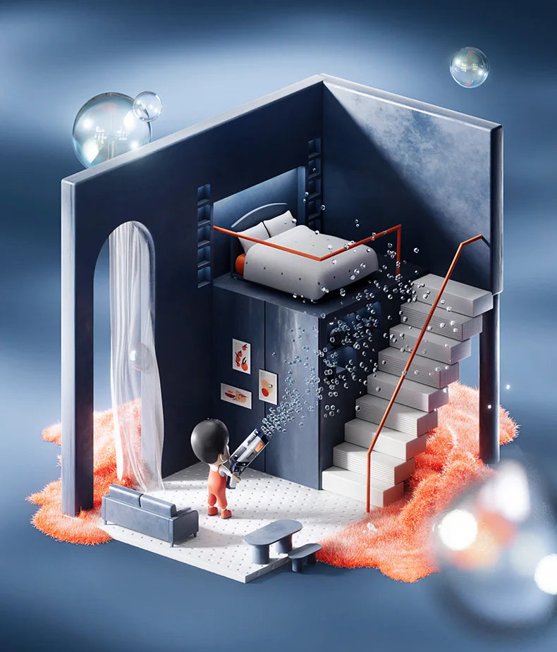 Space Tech Shoot Bubble Gun