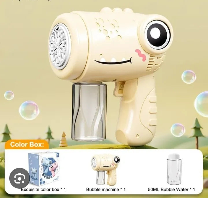 10 Holes Dinosaur Colorful Bubble Gun