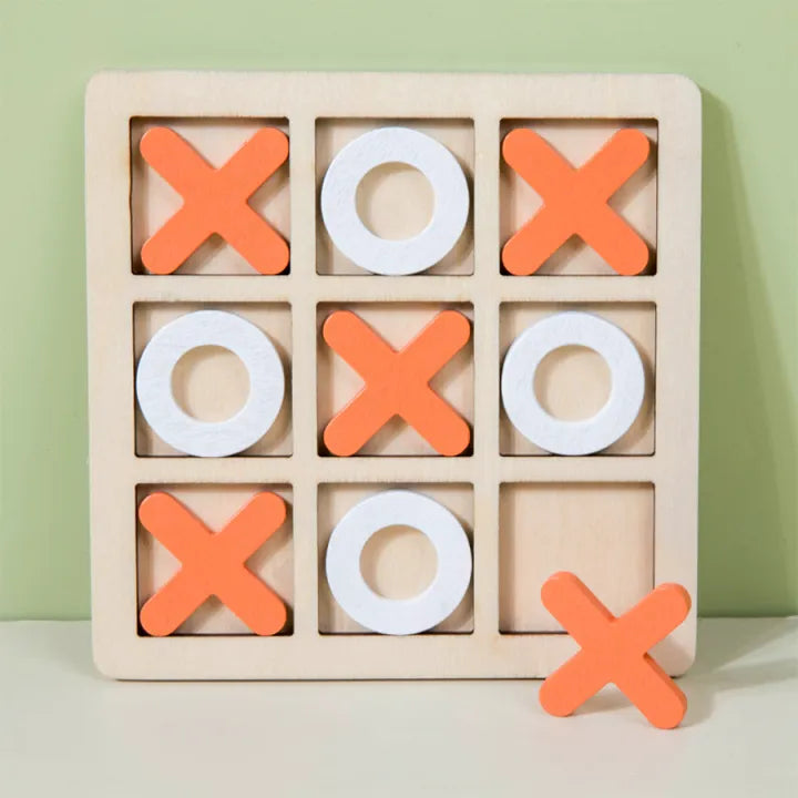 7* Inches Wooden Tic Tac Toe Game Board